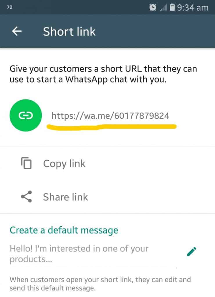 Sendiri link cara buat whatsapp